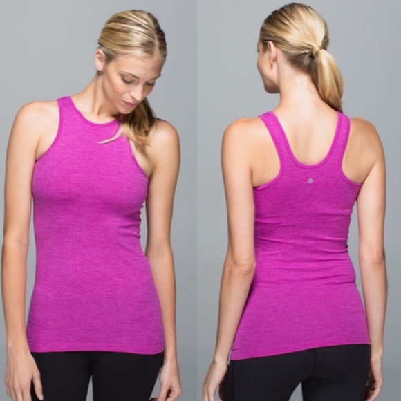 Lululemon Athletica Seamlessly Covered Ribbed Athletic Tank Top Pink Size 4 yoga - Picture 9 of 9